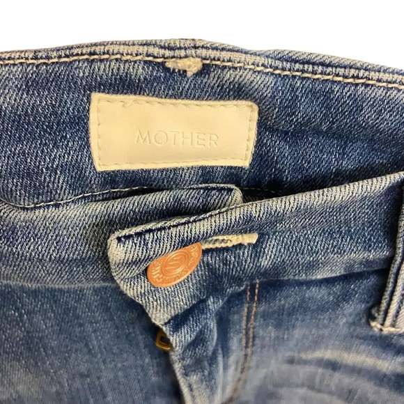 MOTHER Jeans The Looker Crop Make Me Blue Size 25 - Picture 4 of 6